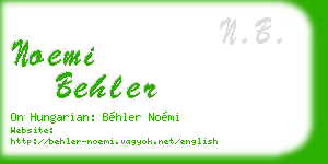 noemi behler business card